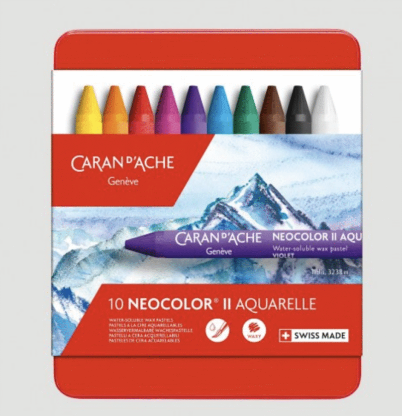 Caran d'ache neocolor II set da 10 pezzi