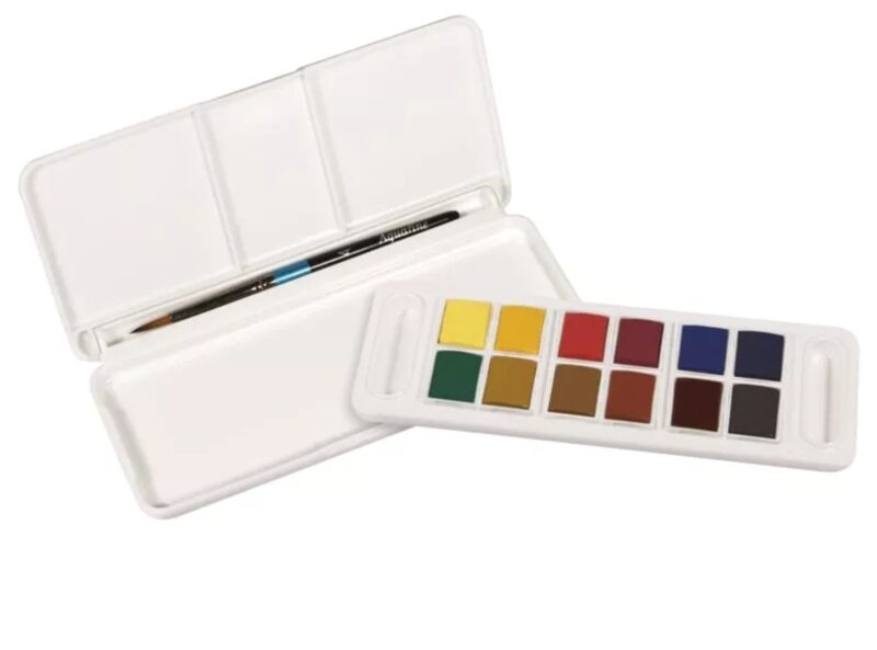 Daler rowney set da viaggio acquerelli 12 colori