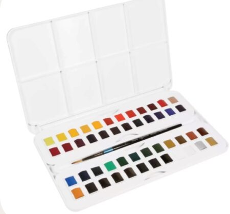 Daler rowney set da viaggio acquerelli 48 colori