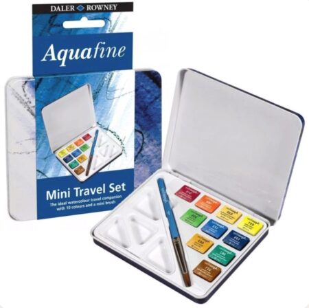 Daler rowney set da viaggio acquerelli 10 colori