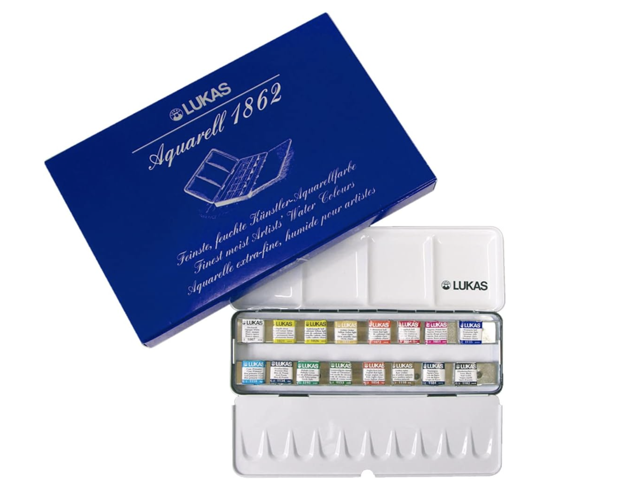 Lukas aquarell 1862 set 16 colori