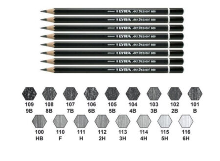 Lyra art design matite sfuse grafite