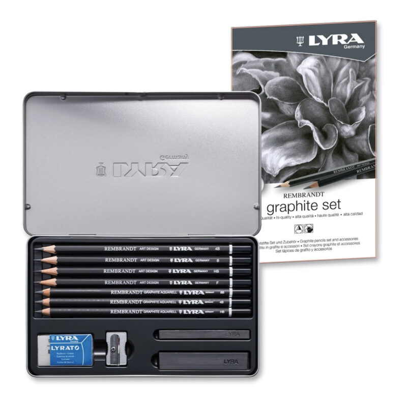 Lyra graphite set scatola metallica 11 pezzi