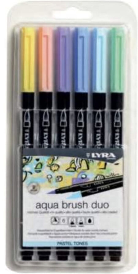 Lyra aqua brush duo pastel set 6 pz