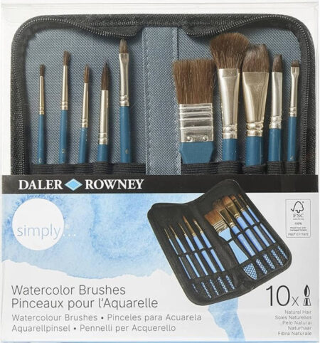 Daler rowney - set pennelli per acquerelli