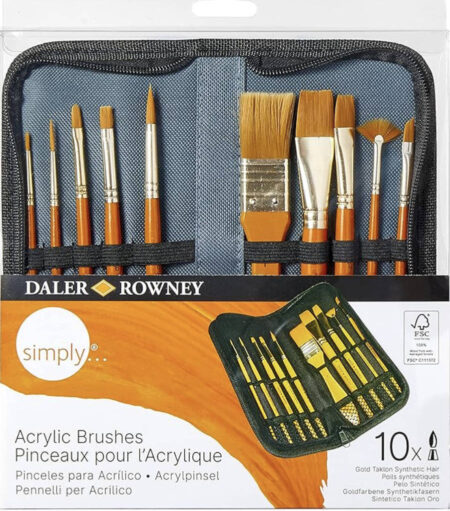 Daler rowney - set pennelli per acrilico
